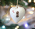 Cocker (Working) Liver Ceramic Heart Bauble